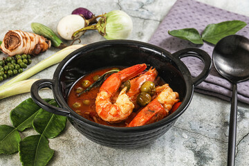 Thai Panang curry witn prawn