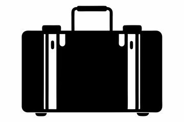 luggage icon, luggage black silhouette vector isolated on white background