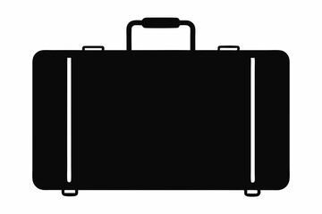 luggage icon, luggage black silhouette vector isolated on white background