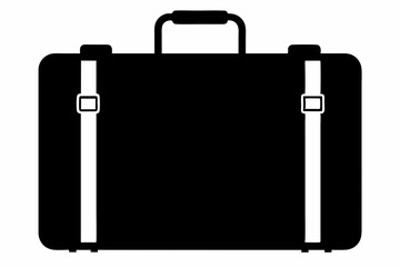 luggage icon, luggage black silhouette vector isolated on white background