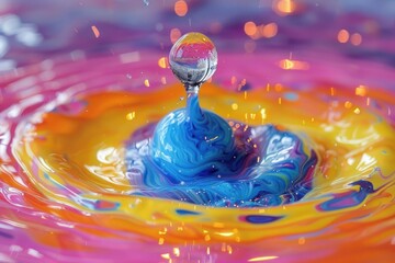 Colorful Orb Swirls Like a Tsunami Wave