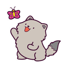 Adorable cat vector doing fun activities