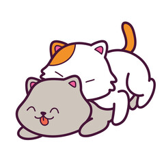 Adorable cat vector doing fun activities