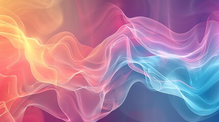 Obraz premium Abstract background with flowing, colorful, dynamic, glowing lines.