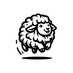 Jumping sheep logo design