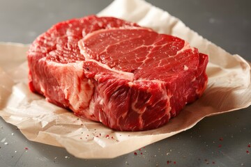 Prime Rib Roast, Strip Loin of Red Meat, Rich and Succulent Cut for a Delicious Dinner, Beef Roast, Butcher Shop, Meat Delivery, Steak Recipe, Grilling, Cooking, Food Photography