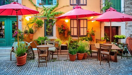 outdoor cafe in the city