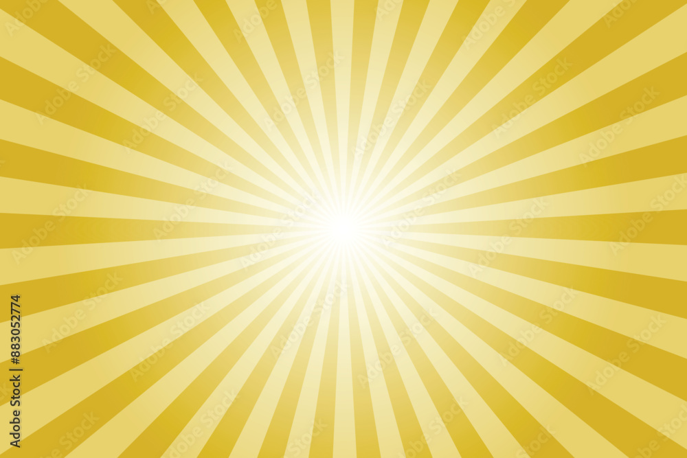 Aufkleber yellow background with white sun ray. pattern of starburst. abstract gold metallic yellow texture wi