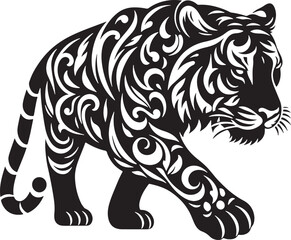 Tiger silhouette vector illustration design