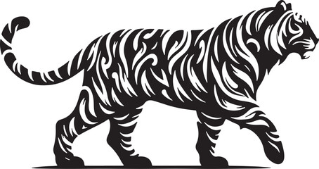 Tiger silhouette vector illustration design