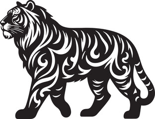 Tiger silhouette vector illustration design