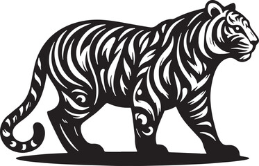 Tiger silhouette vector illustration design