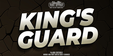 King editable text effect, customizable royalty and crown 3d font style