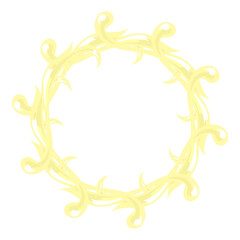 アンティーク風円形ゴールドリースなフレーム⭐︎PNG