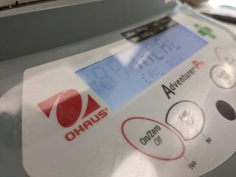 Prague, Czech Republic - SEPTEMBER 13 2024: OHAUS precision scales and laboratory equipment by OHAUS, used for weighing, measurement, and scientific applications.

