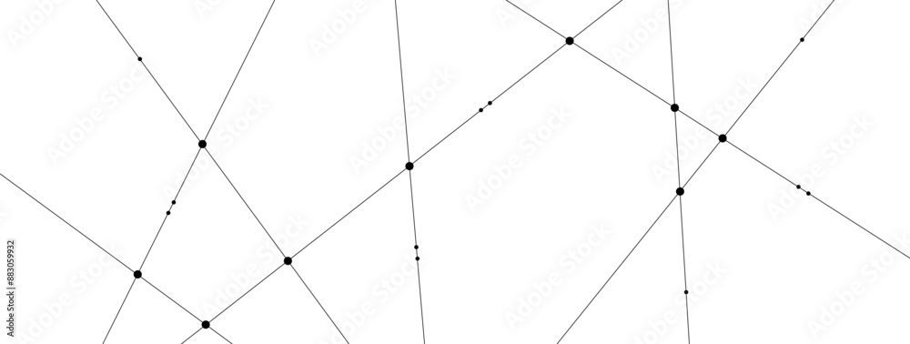 Poster Network link connect lines and dots background template. Technology data transfer server global system graphic vector.	
