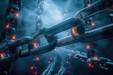 Strong Metallic Chain with Glowing Links