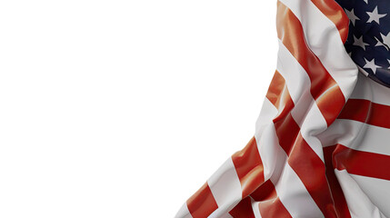 American flag on a transparent background