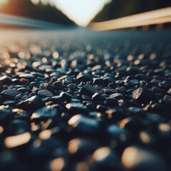 Fototapeta premium super close view of road