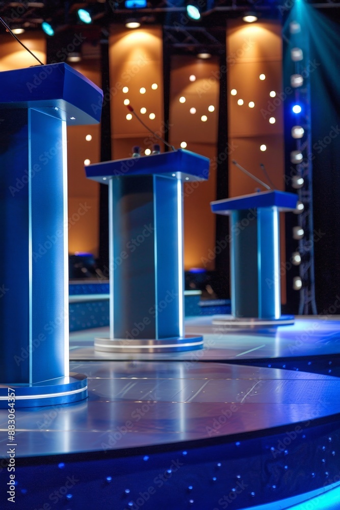 Poster podiums contribute to the visual appeal and structure of the program