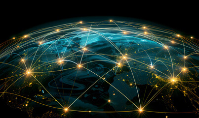 Obraz premium graphic backgrounds related to technology, communication, and the internet