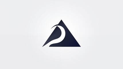 Fototapeta premium Stylized abstract triangle logo with a bird design