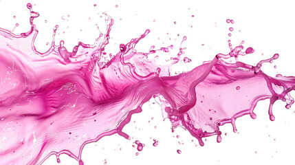 splash of pink liquid on a transparent background