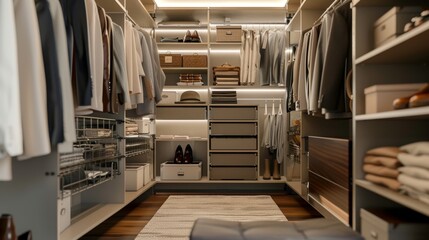 Modern Walk-in Closet Interior Design.
