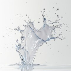 abstract clear water splash white