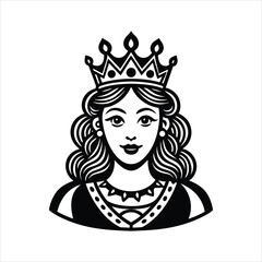 Queen vector icon