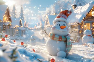 Obraz premium A Snowy Day in Winter Wonderland