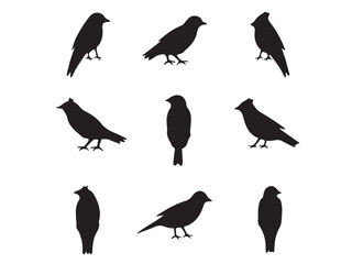 Weaver Wings Black Bird Nest Logo Feathered Nesting Vector Bird Icon Pro Vector