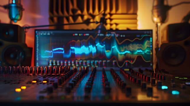 An imaginative depiction of harmonic excitation techniques, with audio spectra enriched and enhanced to add warmth, depth, and character to mastered tracks