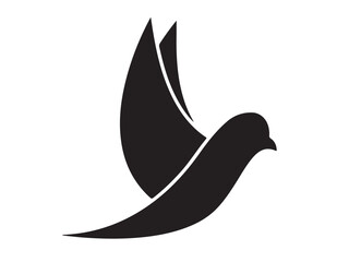 Weaver Wings Black Bird Nest Logo Feathered Nesting Vector Bird Icon Pro Vector