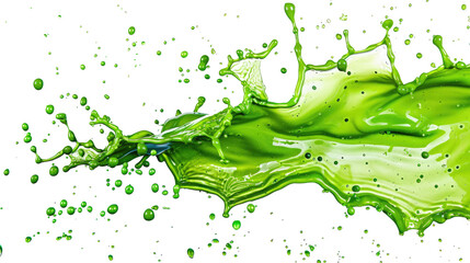 green of yellow liquid on a transparent background