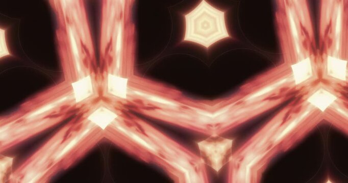 Fiery rosette kaleidoscope pattern 