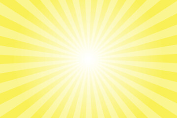 Yellow Background with White Sun Ray. Pattern of Starburst. Abstract Moon Yellow Texture with Light Of Sunburst. Radial Beam of Sunlight. Retro Background with Flash. Design of Sunbeams.