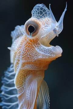 Sublime Macro Shot of a Deep-Sea Snailfish Revealing Delicate Beauty in Natural Light