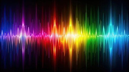 Abstract sound waves in a colorful and dynamic display , sound, wave, abstract, technology, music, digital, pattern, vibrant