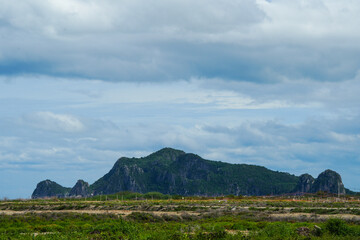 limestone mountain view In Sam Roi Yot National Park Prachuap Khiri Khan Province, Thailand