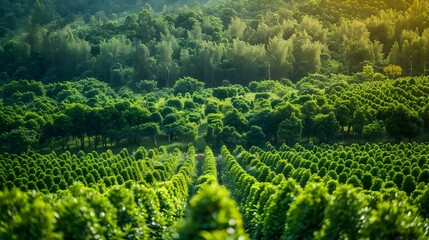 Obraz premium Thriving Tree Activities for Sustainable Forestry and Farming Practices