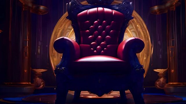 armchair in the dark room