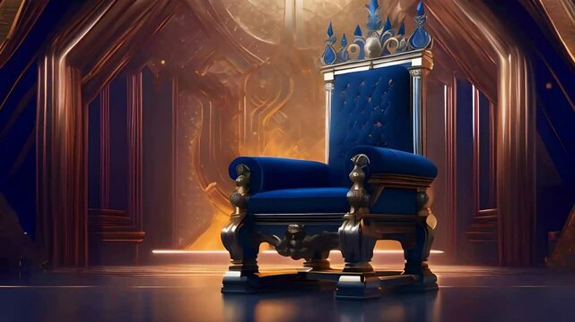 3d render of a chair in a room