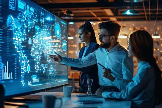 teamwork of cybersecurity professionals collaborating to address a cyber threat, virtual meeting spaces, importance of teamwork in defending against cyber attacks