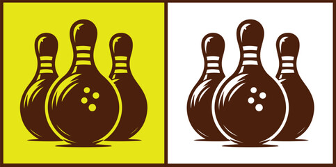 bowling ball icon set bowling ball symbol collection Vector illustration