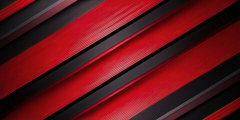 Obraz premium Abstract red and black diagonal lines background , abstract, lines, geometric, pattern, red, black, texture, background, design