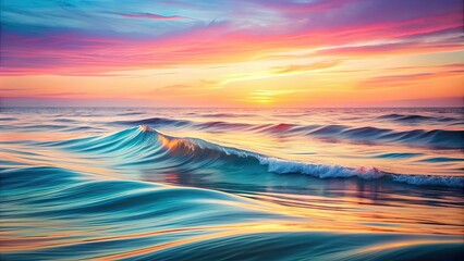 Fototapeta premium Abstract tranquil waves in soft pastel colors, ocean, calm, peaceful, abstract, art, design, gentle, subtle, serene, tranquil, soft