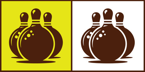 bowling ball icon set bowling ball symbol collection Vector illustration