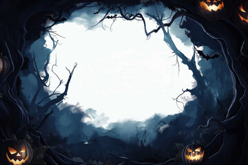 Halloween post card background, poster,  frame image