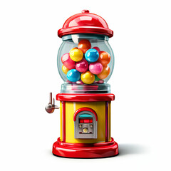 A Nostalgic Blast from the Past: A Classic Red and Yellow Gumball Machine